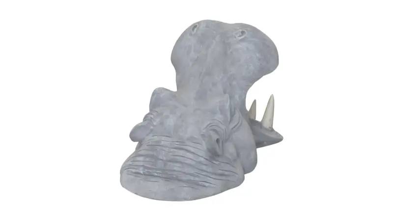 Product image 5 of the product “Zuberi - Hippopotamus head with open mouth, 50cm L | cast stone ”